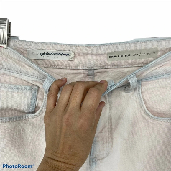 Anthropologie Pilcro and the Letterpress faint pink wash high rise slim 28 P - Picture 3 of 6